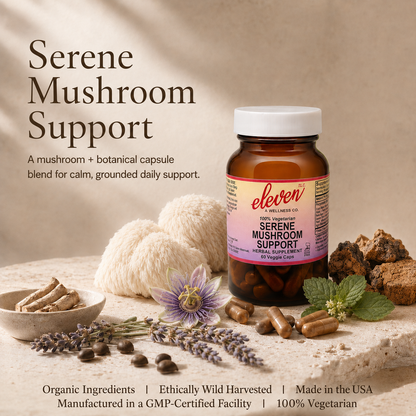 Serene Mushroom + Herb Capsules | Calm & Sleep | 60 Capsules