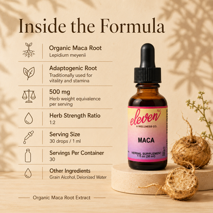 Organic Maca Root Tincture | Energy & Vitality | 1 oz