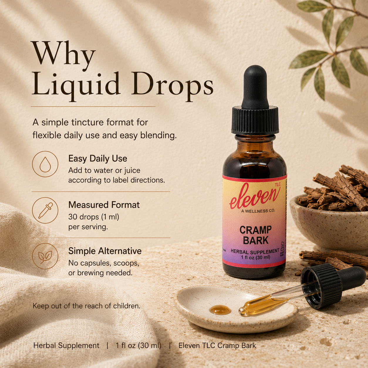 Cramp Bark Tincture | Menstrual Comfort | 1 oz