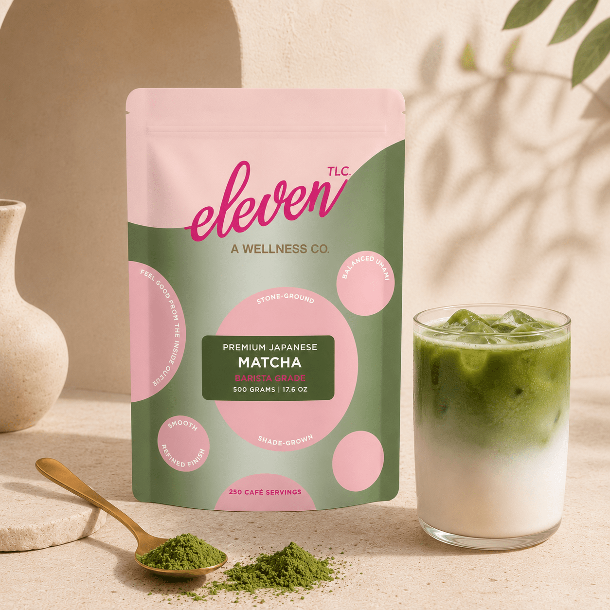 Organic Japanese Barista Matcha Powder | 500g Bulk Food Service | Eleven TLC - Vegan America