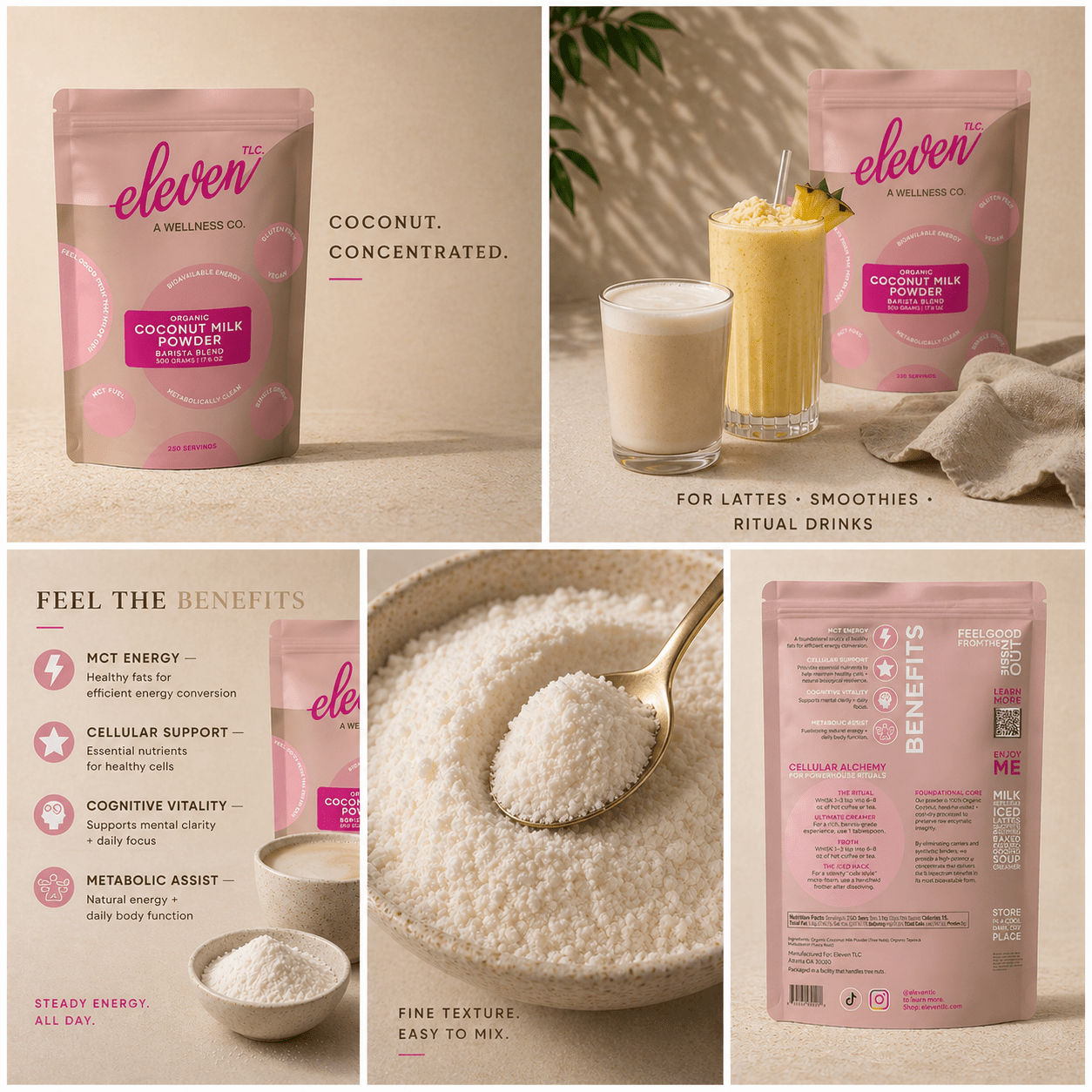 Organic Coconut Milk Powder: Superfood | 500g (250 Servings) - Vegan America