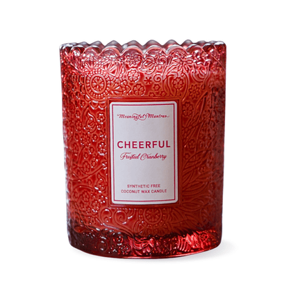 Frosted Cranberry Natural Candle 8oz Kaia Collection - Vegan America
