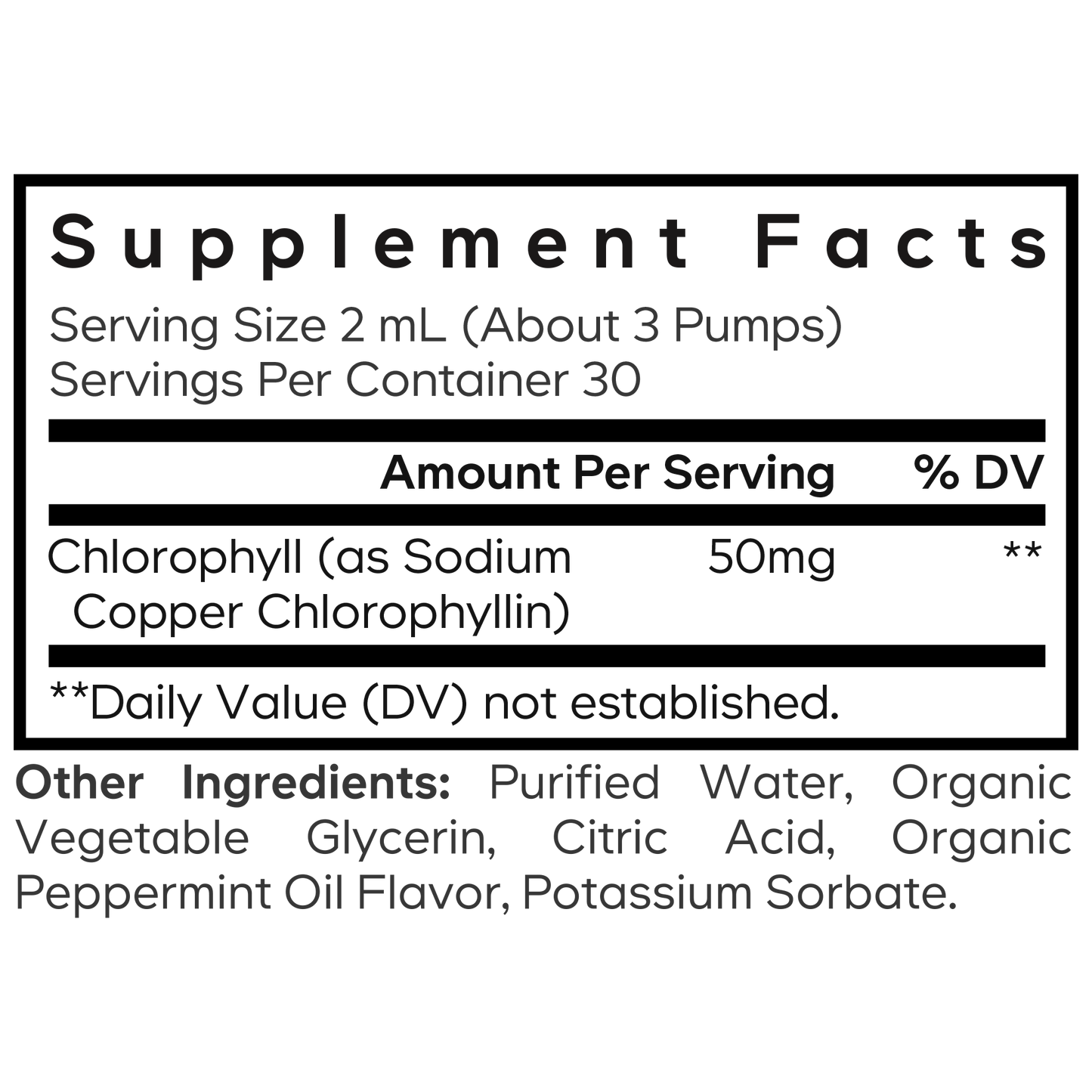 Chlorophyll Liquid Drops