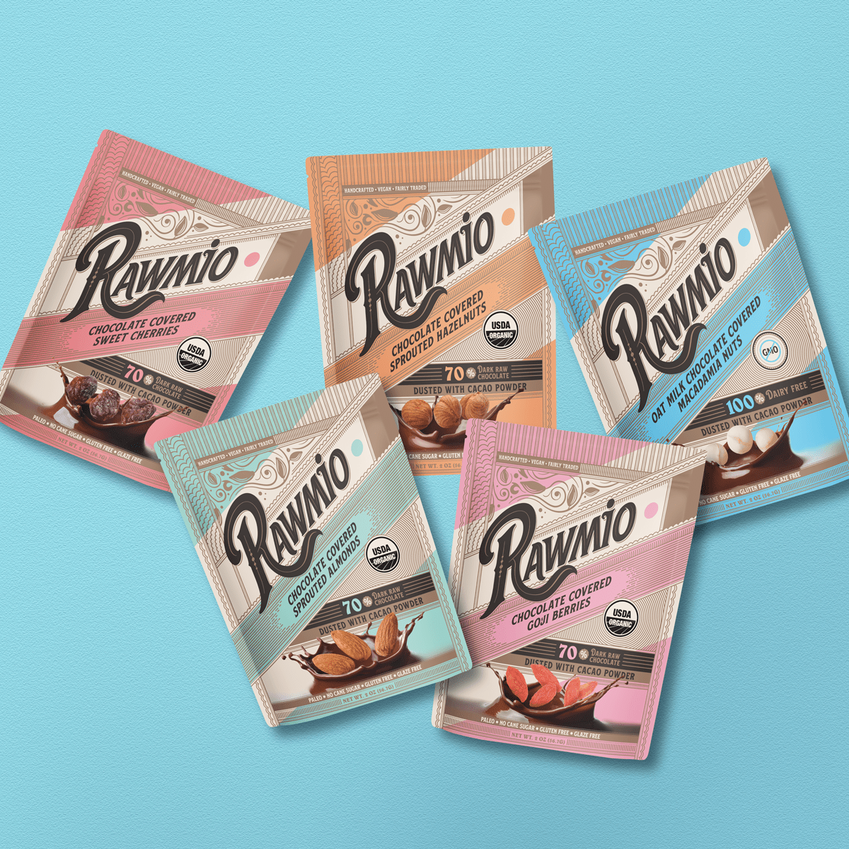 Rawmio Chocolate Covered Treats - Variety Pack of 5 - Vegan America
