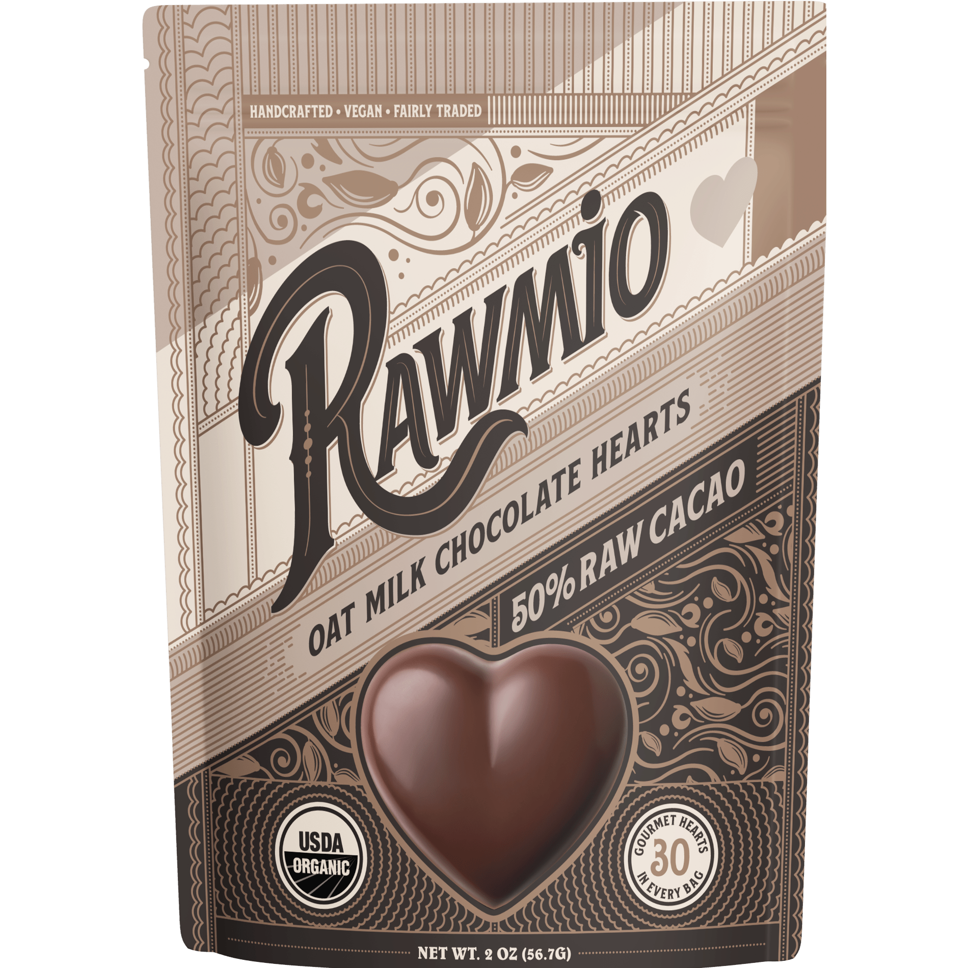 Raw Oat Milk Chocolate Hearts - Vegan America