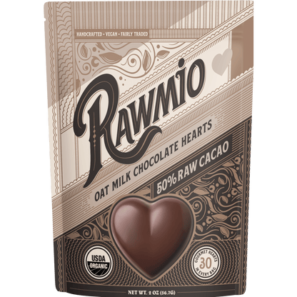Raw Oat Milk Chocolate Hearts - Vegan America