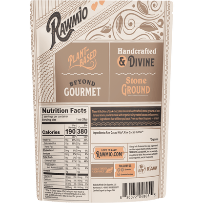 Rawmio Dark Chocolate Hearts - 100% Cacao - Vegan America