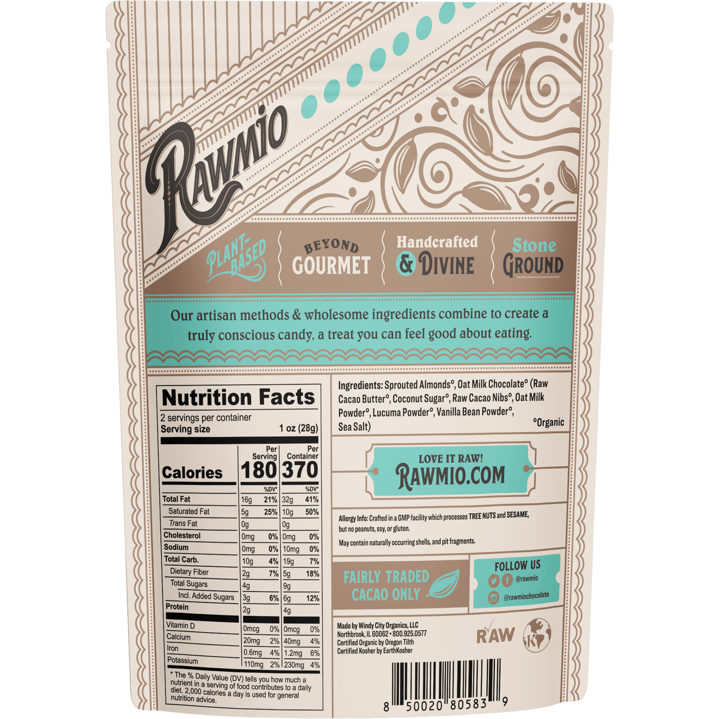 Oat Milk Chocolate Covered Sprouted Almonds - Vegan America