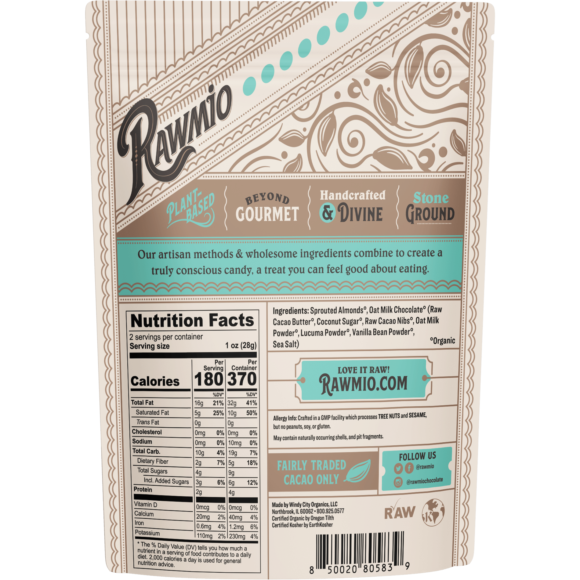 Oat Milk Chocolate Covered Sprouted Almonds - Vegan America