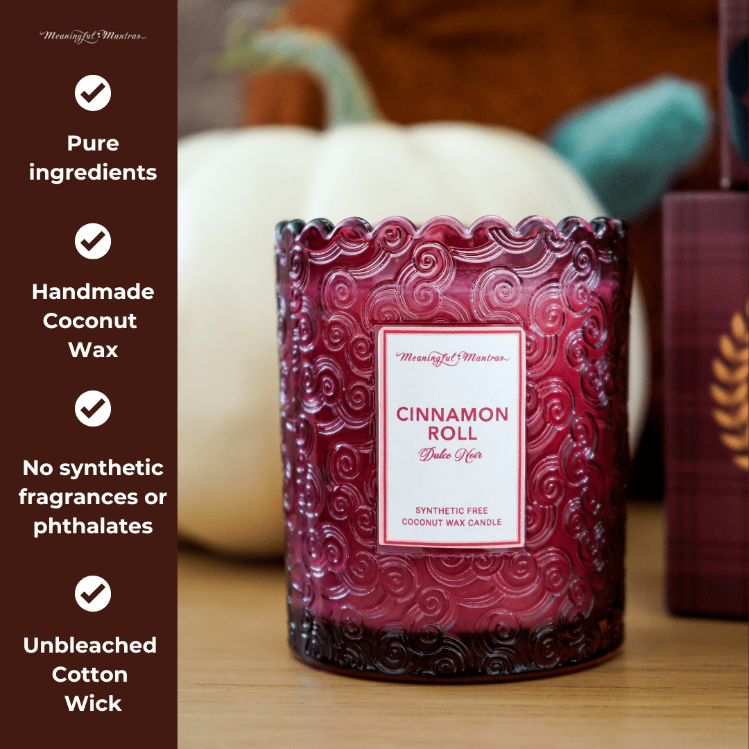 Cinnamon Roll Natural Candle 8oz Kaia Collection - Vegan America