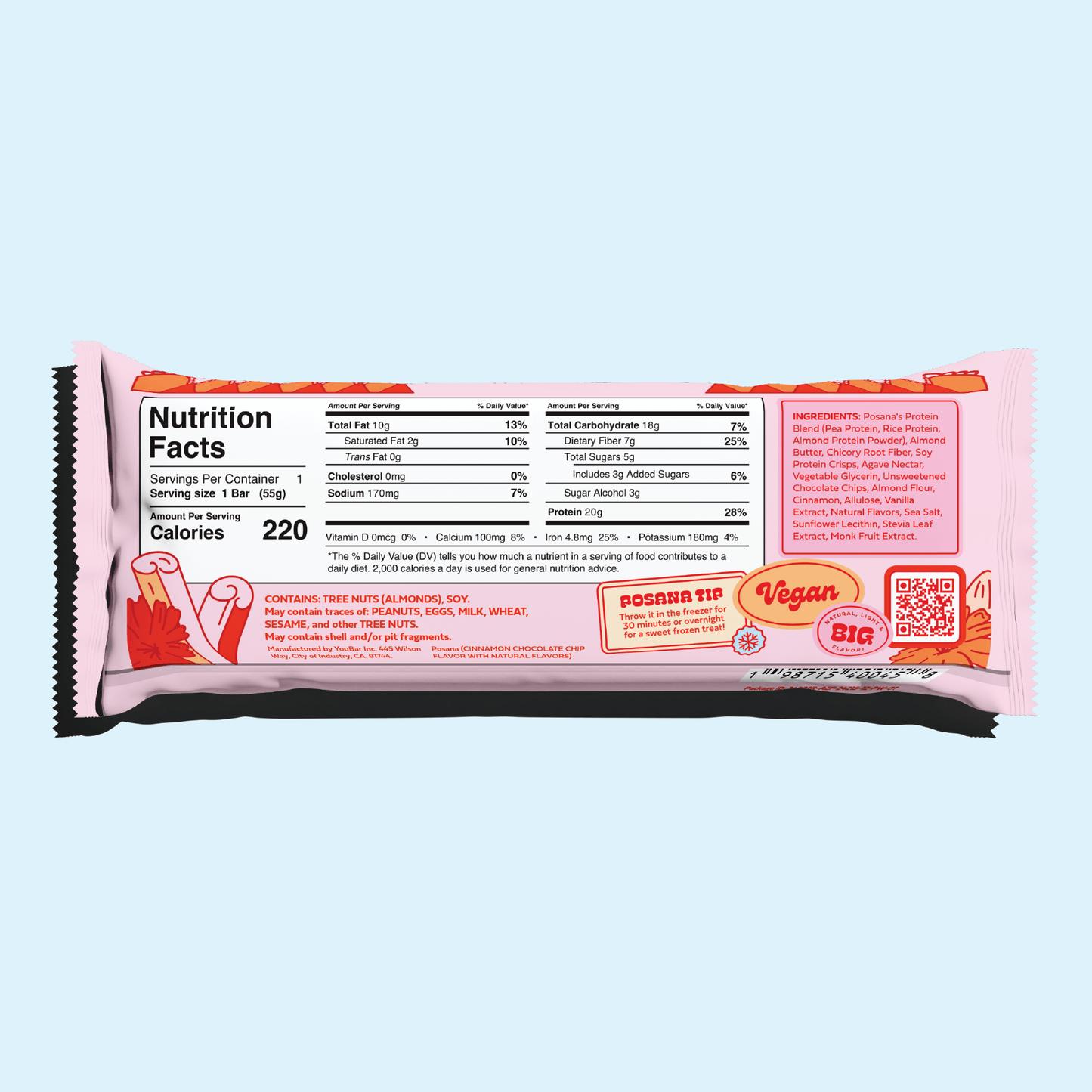 Posana Cinnavanilla Protein Bar (4 - pack) - Vegan America