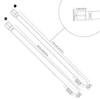 Reverse reversible belt – White/Black