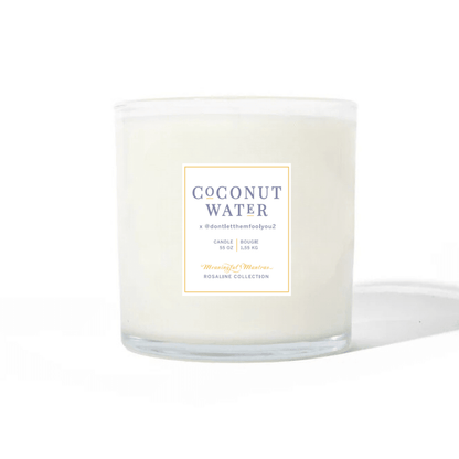 Coconut Water x @Dontletthemfoolyou2 Natural Candle 55oz Rosaline Collection - Vegan America