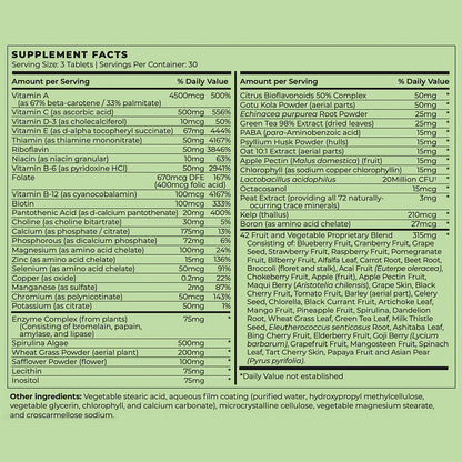 Vegan Complete Multivitamin (Vitamins + Probiotic + Enzymes)