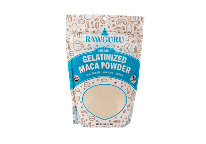 RawGuru Raw Organic Gelatinized Maca Powder - 16 oz - Vegan America
