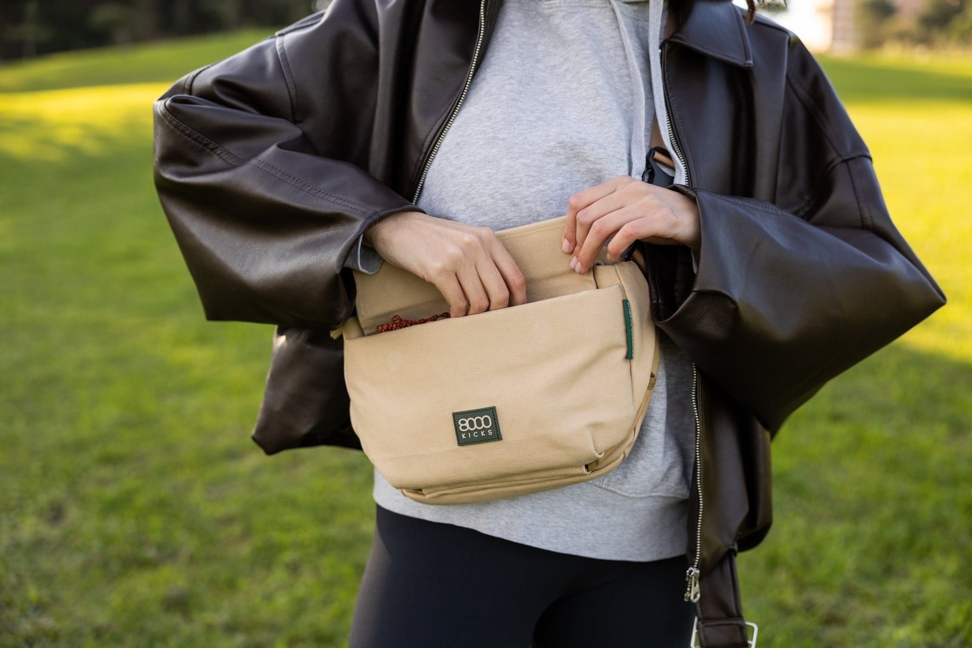 6L Travel Sling in Dark Green - Vegan America