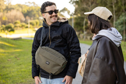 9L Travel Sling in Beige - Vegan America