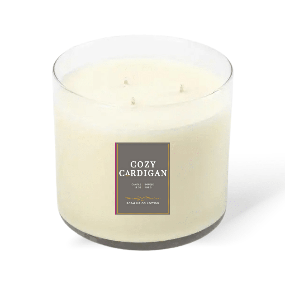 3 - Wick Cozy Cardigan 16oz Candle - Vegan America