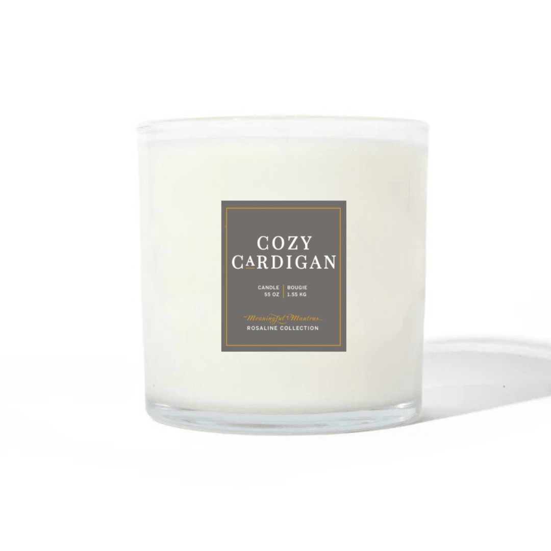 Cozy Cardigan Natural Candle 55oz Rosaline Collection - Vegan America