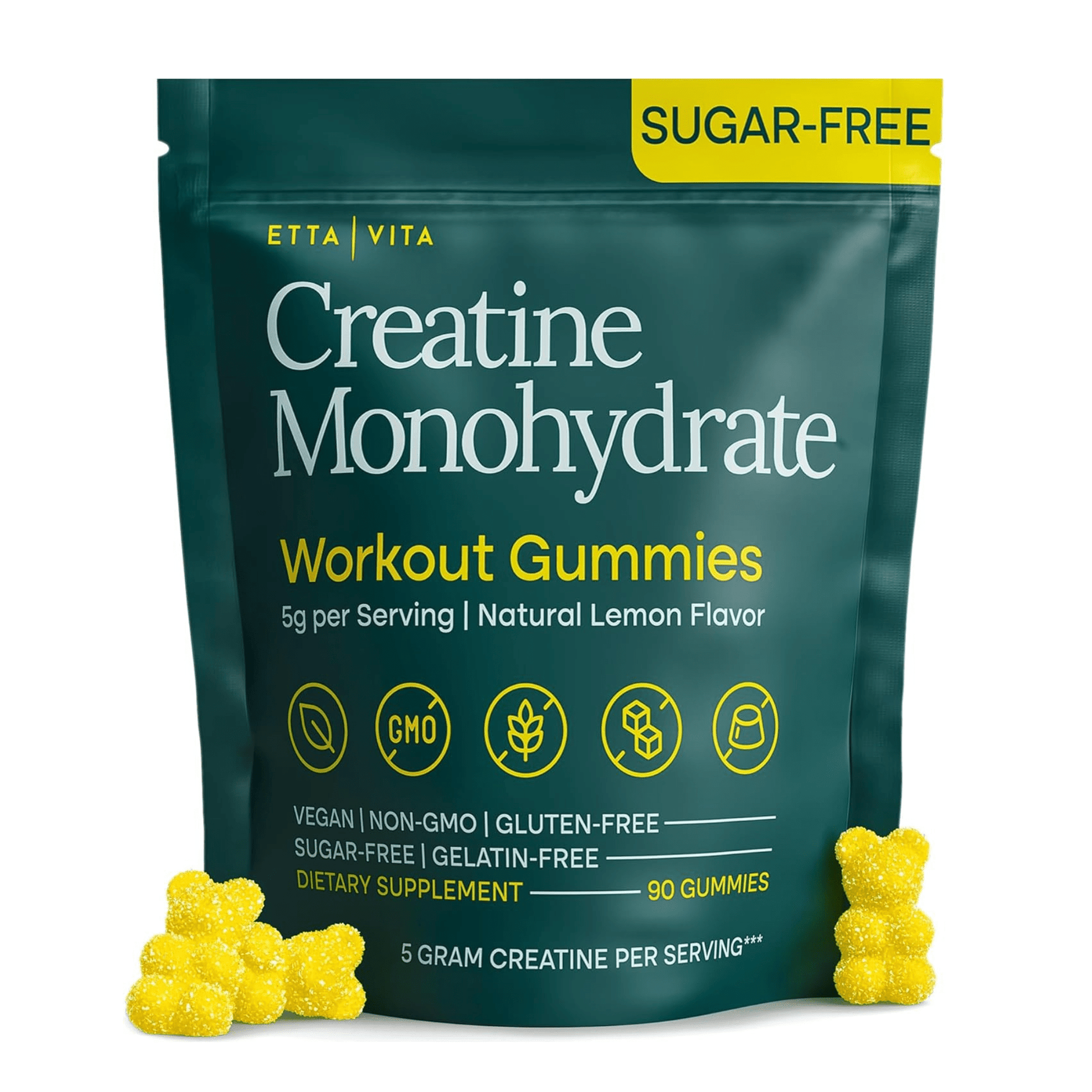 Potent Creatine Gummies for Men & Women [Lemon Drops Candy Flavor] - Vegan America
