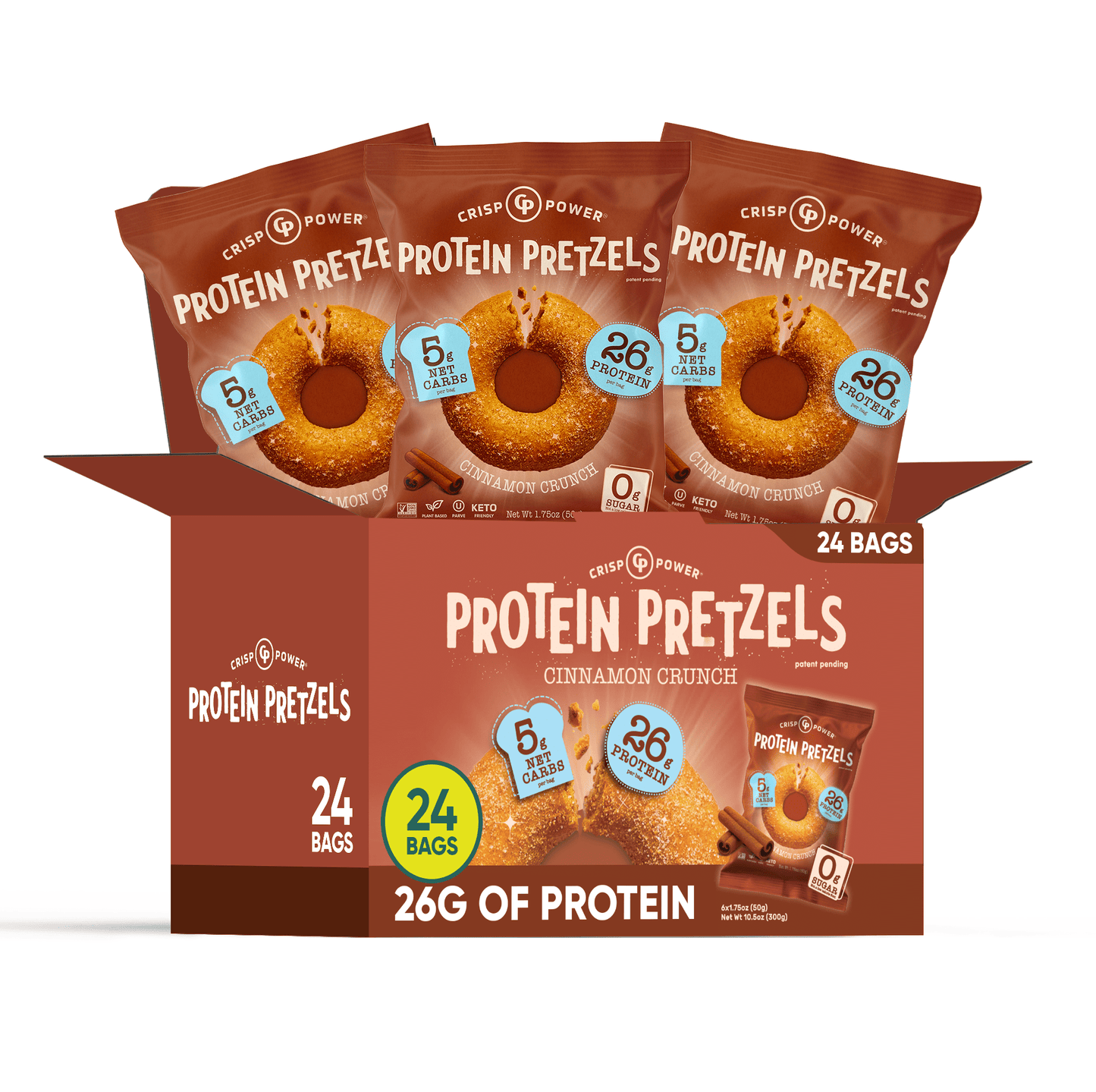 Cinnamon Crunch - Protein Pretzels - Vegan America