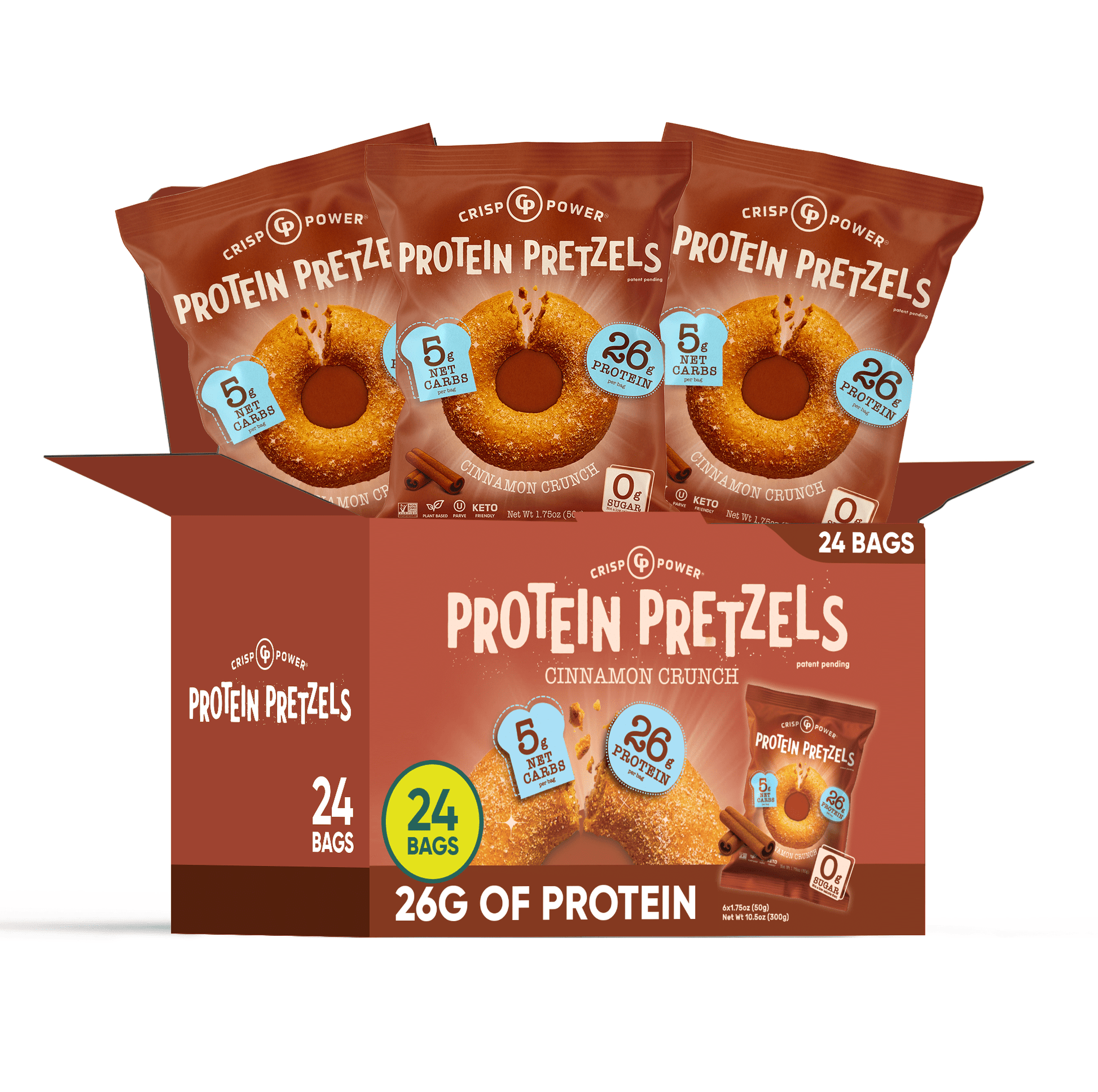 Cinnamon Crunch - Protein Pretzels - Vegan America