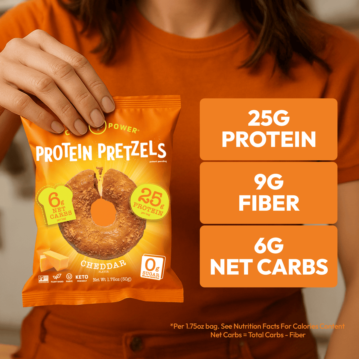 Cheddar - Protein Pretzels - Vegan America
