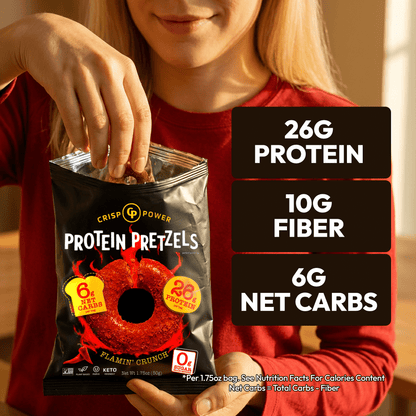 Flamin' Crunch - Protein Pretzels - Vegan America