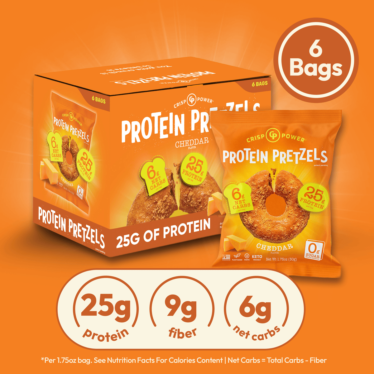 Cheddar - Protein Pretzels - Vegan America