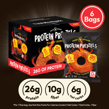 Flamin' Crunch - Protein Pretzels - Vegan America