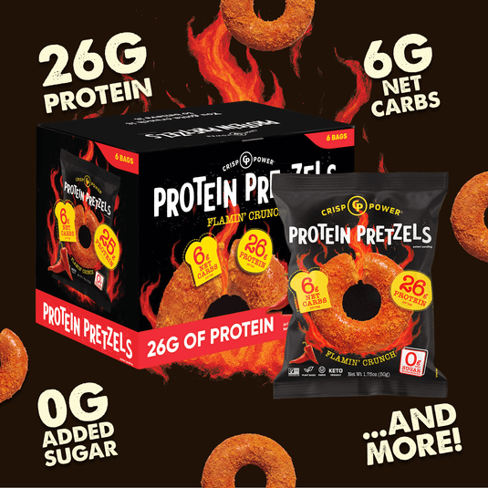 Flamin' Crunch - Protein Pretzels - Vegan America