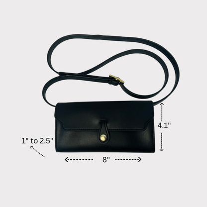 Lavāda Signature Crossbody Wallet Clutch in Black - Vegan America