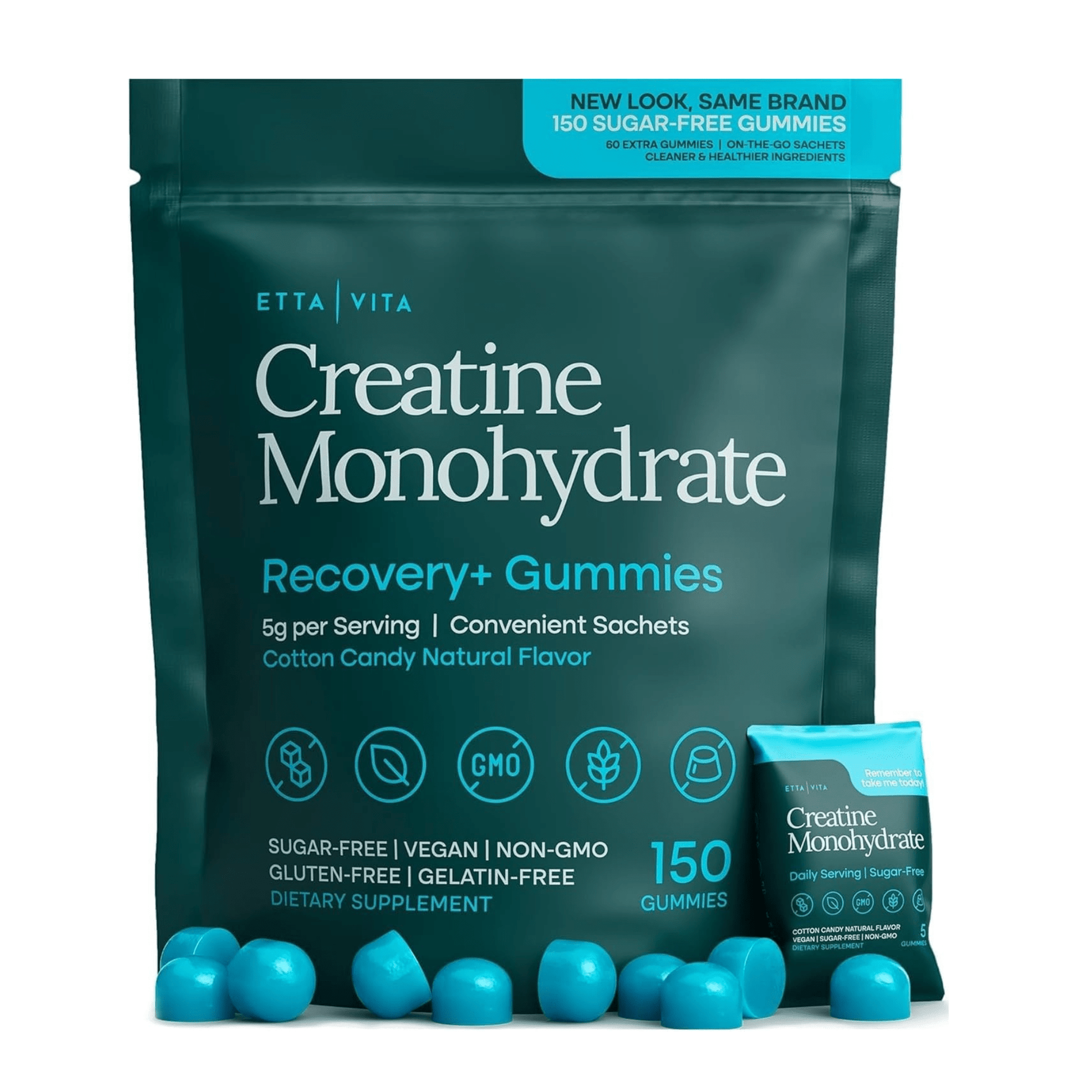 Sugar - Free Creatine Monohydrate Gummies (5g Per Packet) - Vegan America