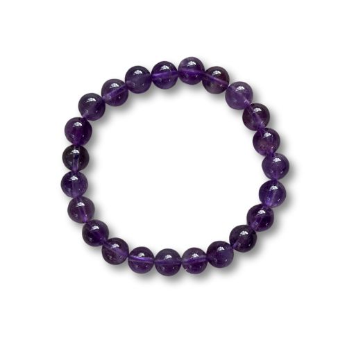 Crystal Healing Beaded Bracelet, Amethyst