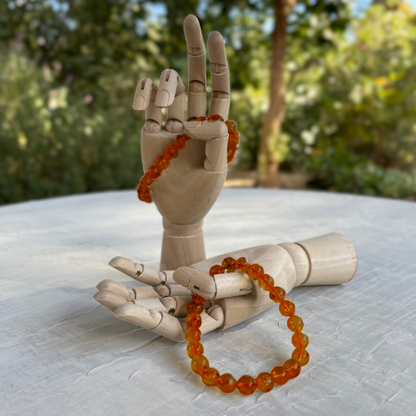 Crystal Healing Beaded Bracelet, Carnelian