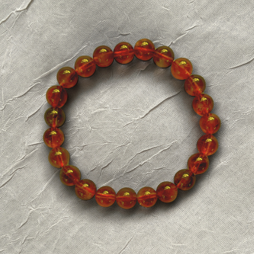 Crystal Healing Beaded Bracelet, Carnelian