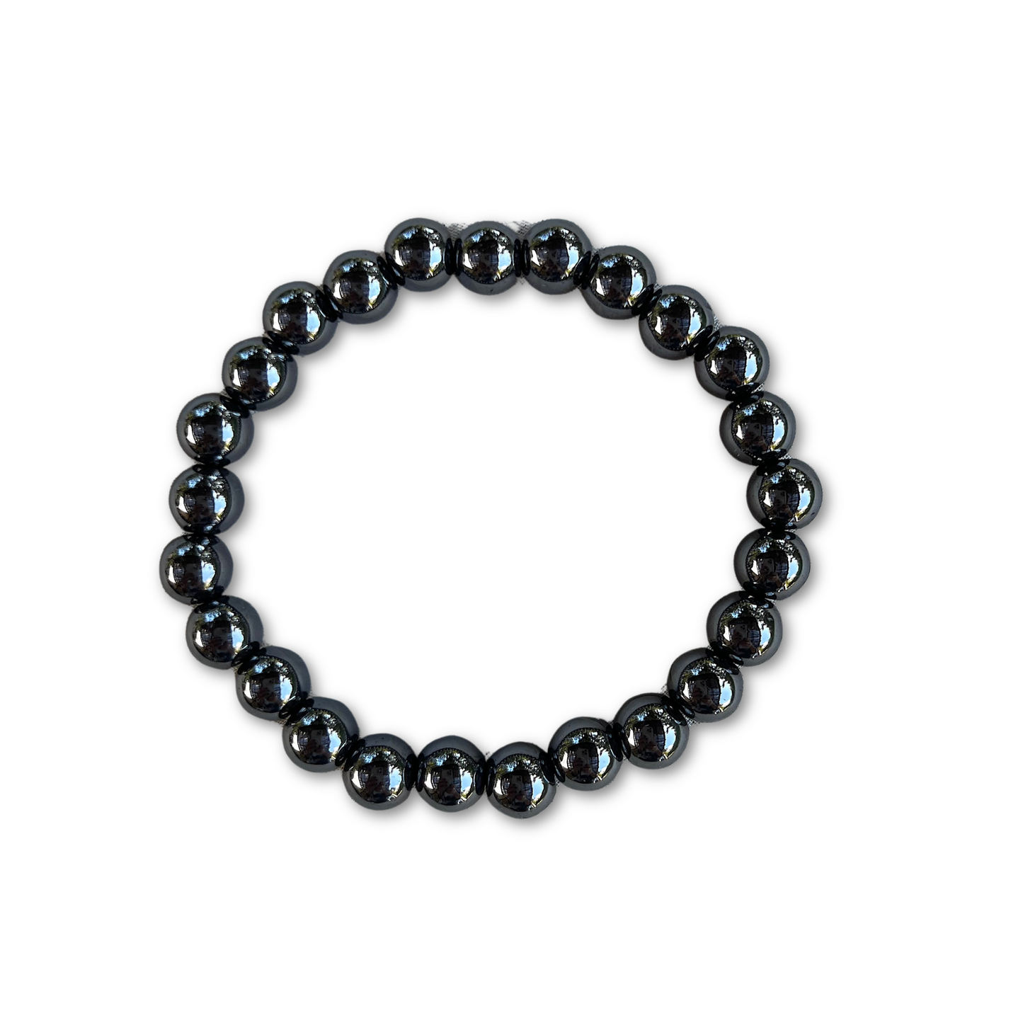 Crystal Healing Beaded Bracelet, Hematite