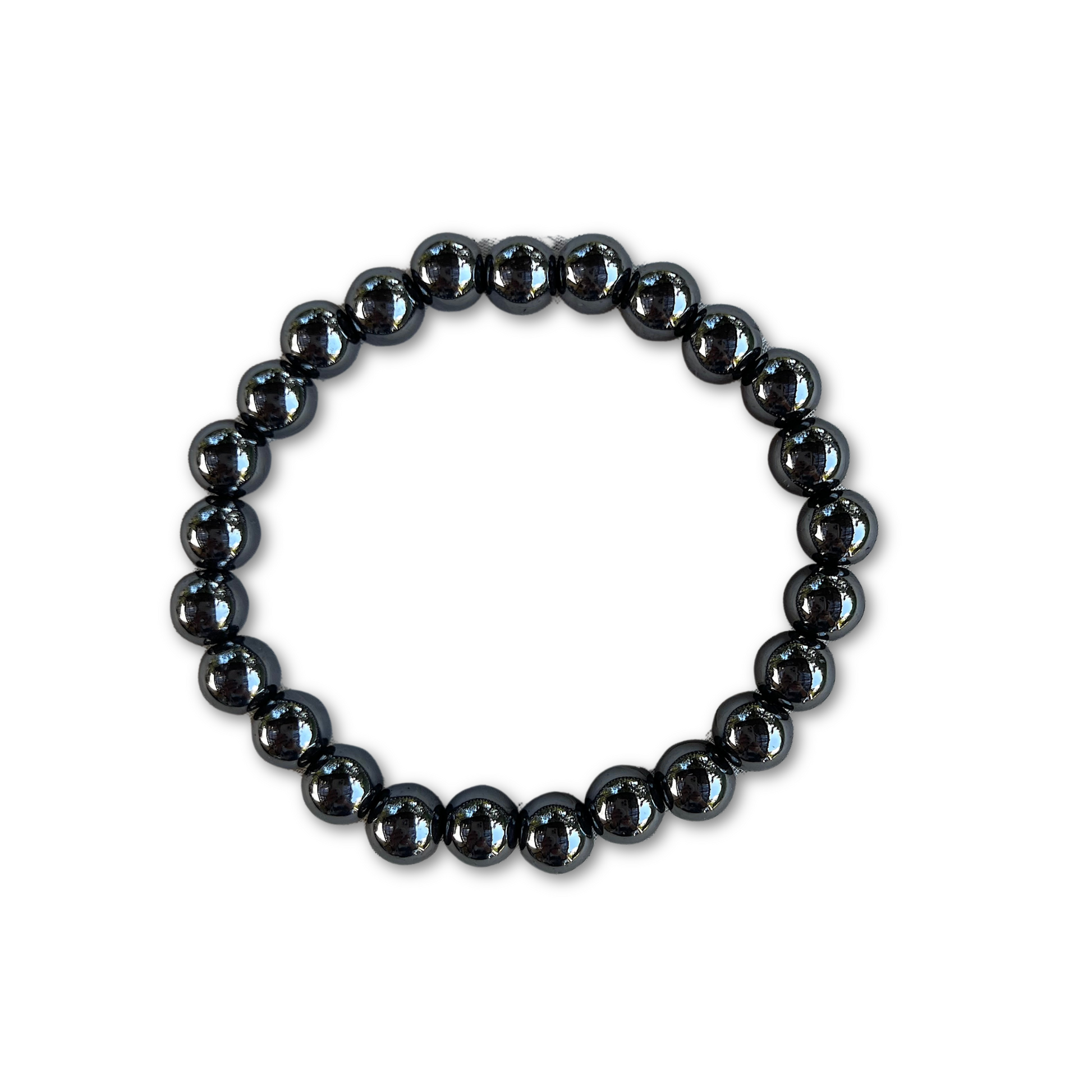 Crystal Healing Beaded Bracelet, Hematite