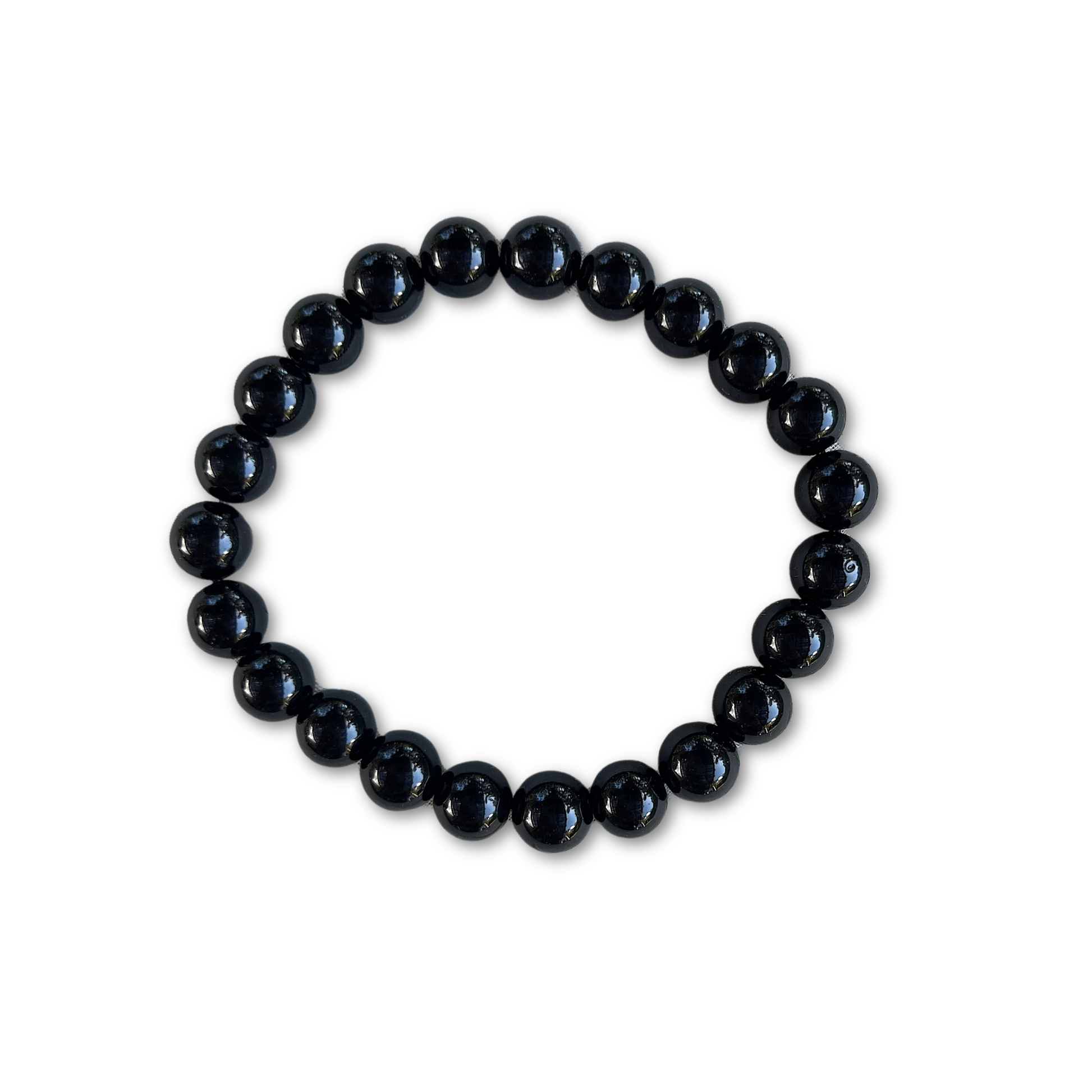 Crystal Healing Beaded Bracelet, Obsidian