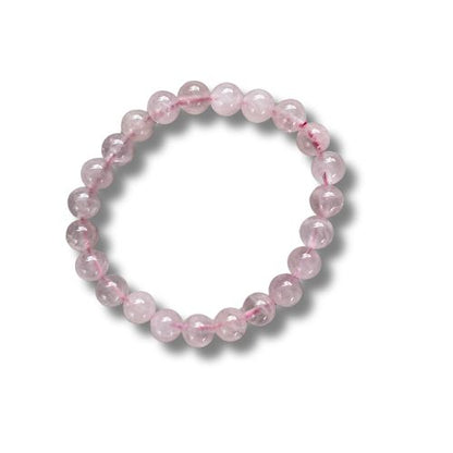Crystal Healing Beaded Bracelet, Rose Quartz