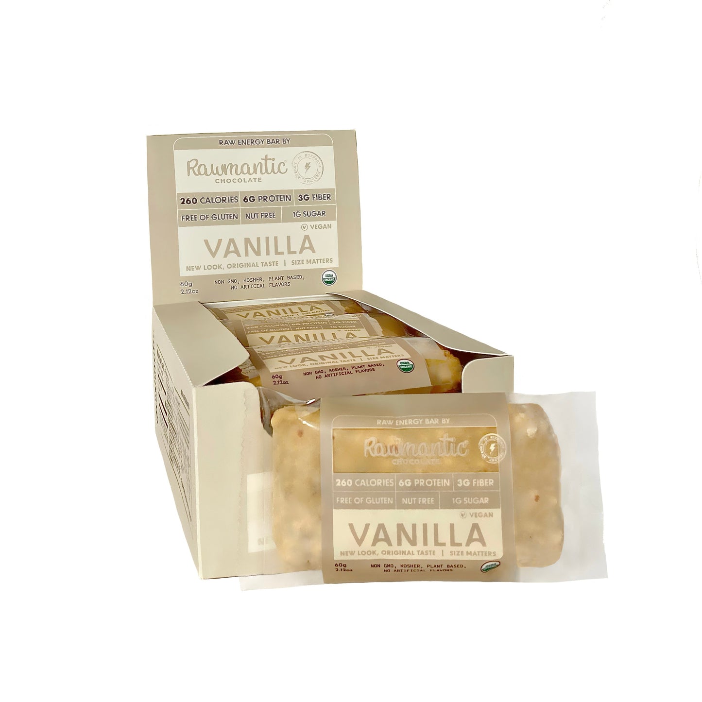 Fitness Sugar-Free Vegan Plant Based Vanilla Protein Nutritional Bars