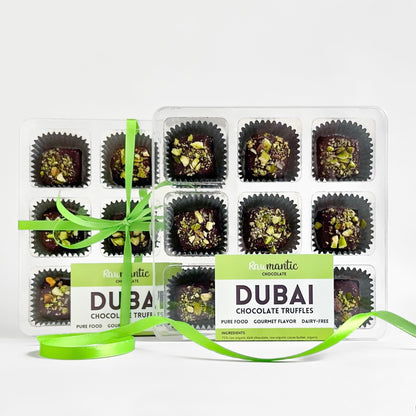 Dubai Chocolate knafeh Pistachio Chocolate truffle vegan 9pcs set - Vegan America