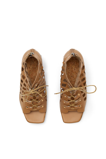 DANCE YOUR WAY (toffi) – cut-out block heel sandals made from mushroom leather