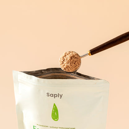 Saply FocusFlow Mushroom Latte – Lion’s Mane, Reishi, Paraxanthine