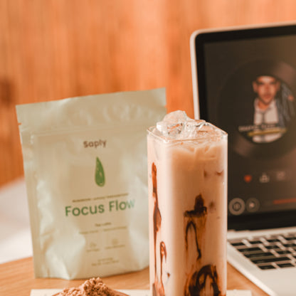 Saply FocusFlow Mushroom Latte – Lion’s Mane, Reishi, Paraxanthine