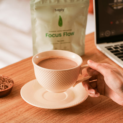 Saply FocusFlow Mushroom Latte – Lion’s Mane, Reishi, Paraxanthine