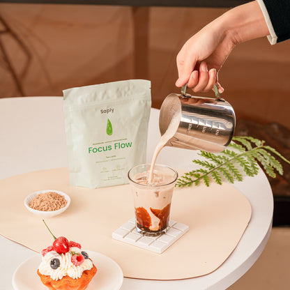 Saply FocusFlow Mushroom Latte – Lion’s Mane, Reishi, Paraxanthine