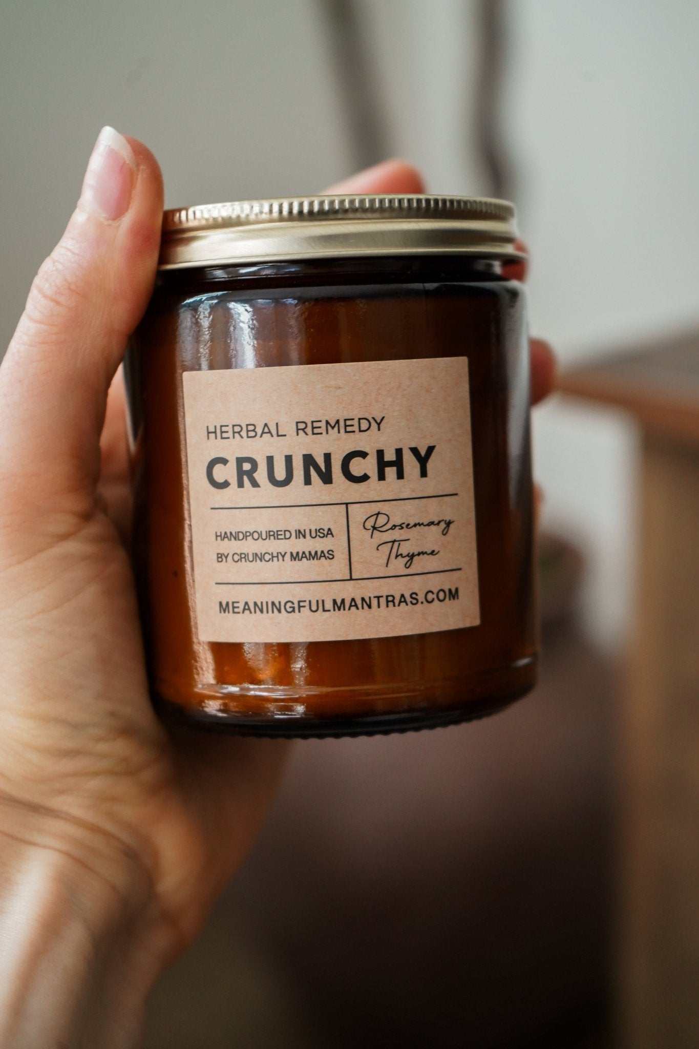 Crunchy Herbal Remedy Natural Candle - Vegan America