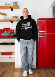 Peace Begins On Your Plate Hoodie - Vegan America