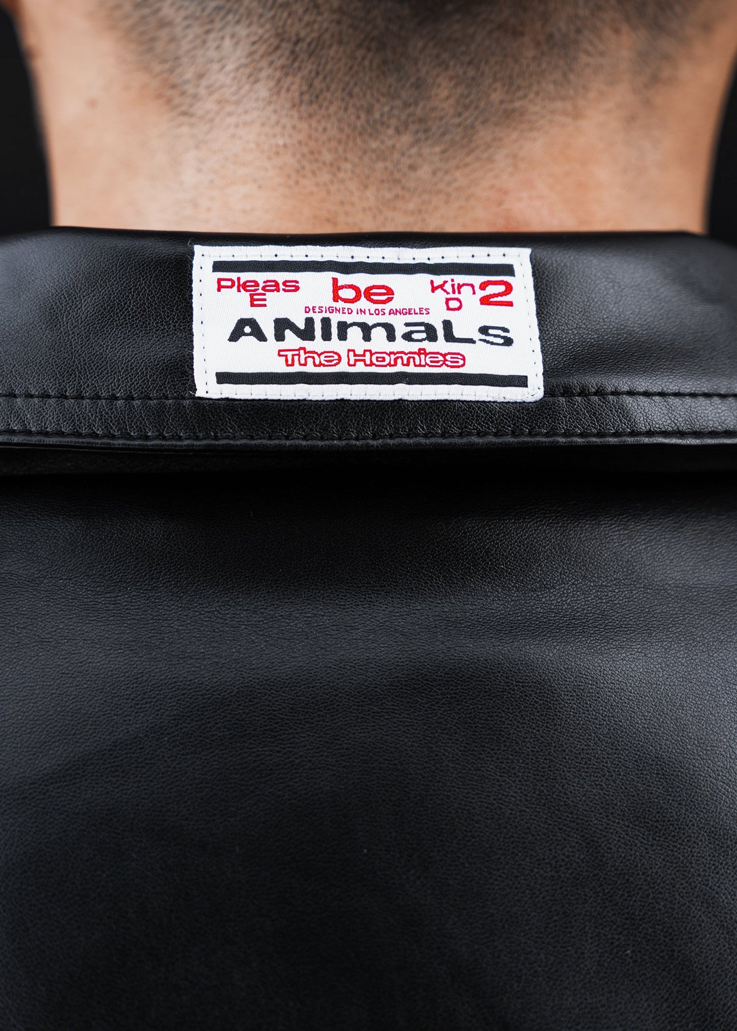 UNISEX PLANT LEATHER BOMBER